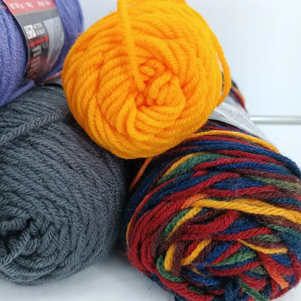 5X Red Heart Mixed Colors Acrylic Yarn